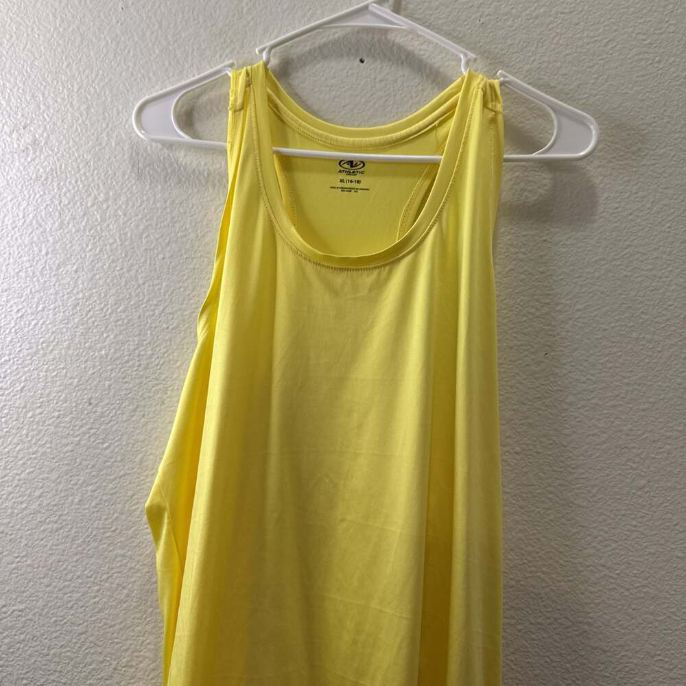 Athletic Works Yellow Racerback Tank Top